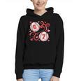 Six Seven Baseball Lover Sports Red Heart Bow Valentine Girl Graphic Youth Hoodie