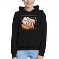 Smiling Baseball Popcorn And Hot-Dog Cartoon Apparel Graphic Youth Hoodie Smiling Baseball Popcorn And Hot-Dog Cartoon Apparel Graphic Youth Hoodie