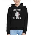 Sorry I Can't It's Volleyball Baseball Season Mom Of Both Graphic Youth Hoodie