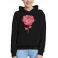 Sporty Rose Graphic With Baseball And Rugby Ball Petals Graphic Youth Hoodie