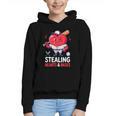 Stealing Hearts And Bases Baseball Player Valentine's Day Graphic Youth Hoodie Stealing Hearts And Bases Baseball Player Valentine's Day Graphic Youth Hoodie