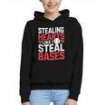 Stealing Hearts Like I Steal Bases Cute Baseball Kids Graphic Youth Hoodie