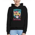 I Survived 100 Days Of School Baseball Drip Students Teacher Graphic Youth Hoodie