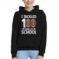 I Tackled 100 Days Of School Baseball Player Kids Teacher Graphic Youth Hoodie I Tackled 100 Days Of School Baseball Player Kids Teacher Graphic Youth Hoodie