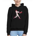 Valentines Day Baseball Batter Silhouette Heart For Men Boys Graphic Youth Hoodie