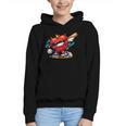 Valentines Day Baseball Dabbing Red Heart Love Boys Graphic Youth Hoodie