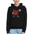 Valentines Day Baseball Red Heart Love Boys Kids Tee Graphic Youth Hoodie