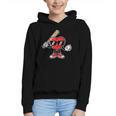 Valentines Day Heart Baseball Player Sports Boys Kids Men Graphic Youth Hoodie