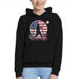 Women's Batter Patriotic American Flag Baseball Silks Graphic Youth Hoodie