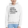 Baseball Lead Never Follow Leaders Team Captain Leadership Premium Tri-Blend Graphic Youth Hoodie