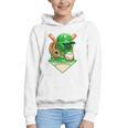 Baseball Life Style Ice Cream Drip Green Premium Tri-Blend Graphic Youth Hoodie