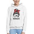 Classy Nana Life Soccer Messy Bun Baseball Mother's Day Graphic Youth Hoodie