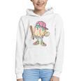 Cute Baseball Ice Cream Drip For Girls & Boys 2 Sides Graphic Youth Hoodie