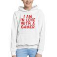 I Am In Love With A Gamer Cute Valentines Day Gamer Couple Raglan Baseball Tee Graphic Youth Hoodie