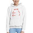 Part Time Warm Up Partner Pitching Baseball Full Time Dad Graphic Youth Hoodie