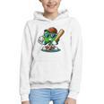 Shamrock Baseball St Patrick's Day Kids Boys Toddlers Premium Tri-Blend Graphic Youth Hoodie