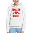 Singles Unite Valentines Day Humor For Singles Raglan Baseball Tee Graphic Youth Hoodie
