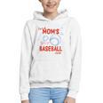 Tired Baseball Mom Club Baseball Mama Mother's Day Graphic Youth Hoodie Tired Baseball Mom Club Baseball Mama Mother's Day Graphic Youth Hoodie