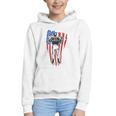 US Flag Baseball Player Batter Sport Lover Team Coach Family Graphic Youth Hoodie