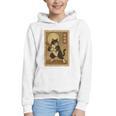 Vintage Japanese Ukiyo-e Baseball Cat Batting Graphic Youth Hoodie Vintage Japanese Ukiyo-e Baseball Cat Batting Graphic Youth Hoodie
