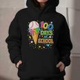 100 Days Of School Baseball Ice Cream Drip Boys Kids Player Graphic Youth Hoodie