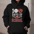 100 Days Of School Baseball Player Teacher Student Graphic Youth Hoodie