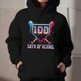 100 Days Of School Boy Kids Baseball Ice Cream Drip Teacher Graphic Youth Hoodie