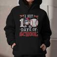 100 Days Of School Dabbing Baseball Hit Student Kids Boys Graphic Youth Hoodie