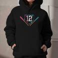 12th Birthday Baseball Ice Cream Drip 12 Years Old Boy Kids Graphic Youth Hoodie