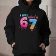 I Was 6 Now I'm 7 Meme Six Seven Baseball 7th Birthday Graphic Youth Hoodie I Was 6 Now I'm 7 Meme Six Seven Baseball 7th Birthday Graphic Youth Hoodie