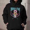 8th Birthday Boy Bro I'm 8 Years Old Baseball Theme Graphic Youth Hoodie