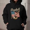 American Flag Baseball Player Bat Fan Catcher Pitcher USA Graphic Youth Hoodie American Flag Baseball Player Bat Fan Catcher Pitcher USA Graphic Youth Hoodie