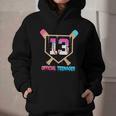 Baseball 13 Year Ice Cream Drip 13th Bday Official Teenager Graphic Youth Hoodie