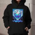 Baseball Drip Ice Cream Blue Glow Melt Ball Graphic Graphic Youth Hoodie