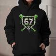 Baseball Ice Cream Drip Number 67 Player 67th Birthday Kids Graphic Youth Hoodie