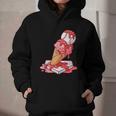 Baseball Ice Cream Drip Youth Strawberry Baseball Red Graphic Youth Hoodie