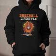 Baseball Lifestyle Ice Cream Drip Baseball Glove Crossed Bat Graphic Youth Hoodie