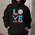Baseball Love Drip Ice Cream Colorful Baseball Graphic Youth Hoodie