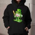 Baseball Player Ice Cream Drip Shamrocks St Patrick's Day Graphic Youth Hoodie