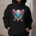 Baseball Player Ice Cream Drip Graphic Youth Hoodie
