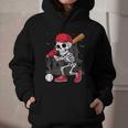 Baseball Skeleton Halloween Playing Graphic Youth Hoodie