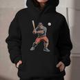 Bigfoot Playing Baseball Boys Kids Men Baseball Player Graphic Youth Hoodie