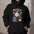 Birthday Boy 8th Birthday Baseball Graphic Youth Hoodie