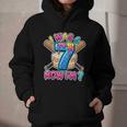 Blue Checkered I Was 6 Now I'm 7 Birthday Cake Baseball Drip Graphic Youth Hoodie Blue Checkered I Was 6 Now I'm 7 Birthday Cake Baseball Drip Graphic Youth Hoodie