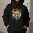 Christmas Baseball Ice Cream Drip Santa Baseball Player Kids Graphic Youth Hoodie