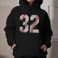 Distressed Baseball Number 32 Jersey Uniform Player Fan Graphic Youth Hoodie Distressed Baseball Number 32 Jersey Uniform Player Fan Graphic Youth Hoodie