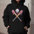 Dripping Pink Baseball Crossed Bats Summer Graphic Youth Hoodie Dripping Pink Baseball Crossed Bats Summer Graphic Youth Hoodie