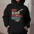 Eat Sleep Baseball Repeat Bat Ball Player Fan Graphic Youth Hoodie