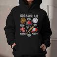 God Says I Am Baseball Player Catcher Pitcher Boys Men Graphic Youth Hoodie