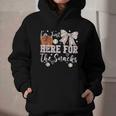 I'm Just Here For The Snacks Baseball Coquette Game Day Girl Graphic Youth Hoodie I'm Just Here For The Snacks Baseball Coquette Game Day Girl Graphic Youth Hoodie